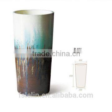 LELIN bathroom handpainted wash basin ,pedestal basin,floor standing basin LB021