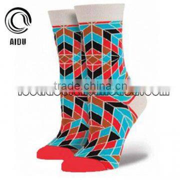 China Cotton Custom Design Red Women Socks