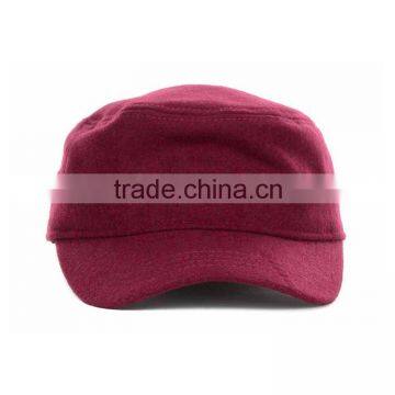 2015 Factory Supply Fashion and High End Cotton Material Burgundy Military Hat photo-2