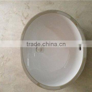 ceramic Sanitary Ware Sink, Oval Porcelain bathroom sink