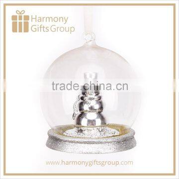 Glass Ball Custom Double Indoor Snowman Decoration