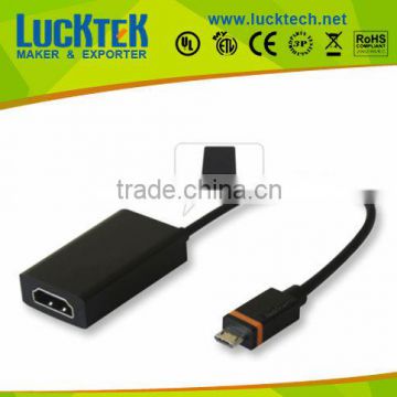 Mini Displayport (Slimport) to HIGH DEFINITION MULTIMEDIA INTERFACE Adapter Cable (Orange/black colour),high quality,hot sell !