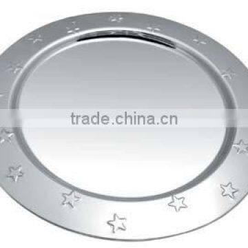 Stainless Steel Star Embossed Charger Plate