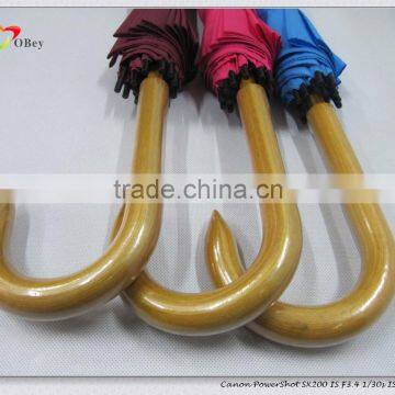 16 Panels Wooden Fashionable Rain Umbrella photo-5