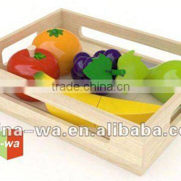 wood 2012 fruit set children's pretendplay toy