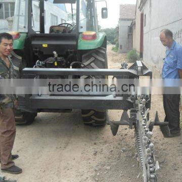 rocky soil cable laying trencher rotary ditcher