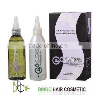 Silk protein permanent wave (risistant hair)