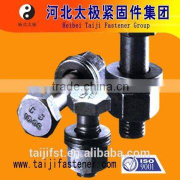 High strength side cutter segment bolt and nut for bulldozer