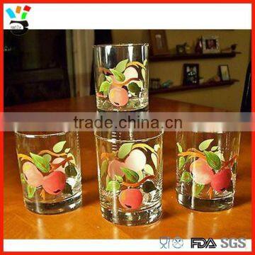 10oz thick base clear round glass drinking set