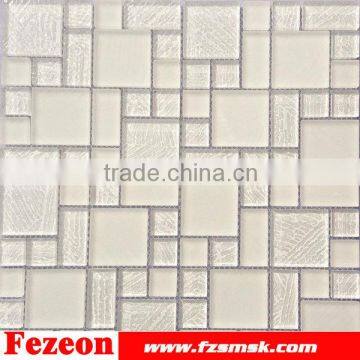 super white matt glass msaic tiles crystal glass mosaic