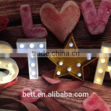 Alphabet letters with love heart type LED marquee letter light