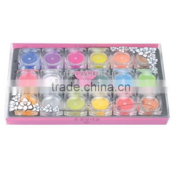 Good quality acrylic powder 18colors nail carving powder