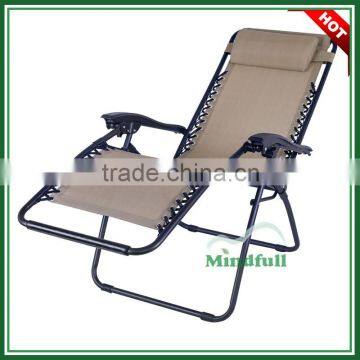 OEM Wholesale Garden Funiture Zero Gravity Folding Deck Chair With Headrest