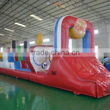 2016 Sunjoy factory price Inflatable Water Slide and Water Obstacle Court Race Steeplechase