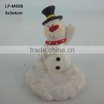 Resin home christmas mini snowman decor