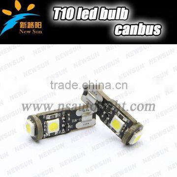 Wholesale Price 5050 smd Led Car Light 12v/24v Canbus T10 w5w 3smd