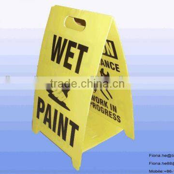 Yellow coroplast A frame sign