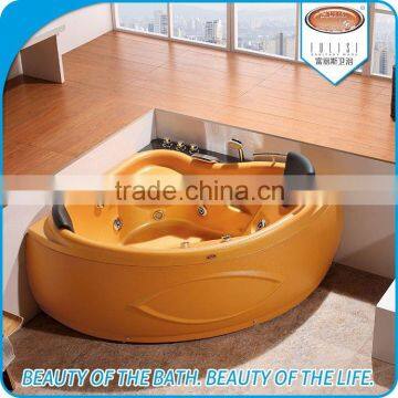 Round hydro acrylic double whirlpool massage bathtub