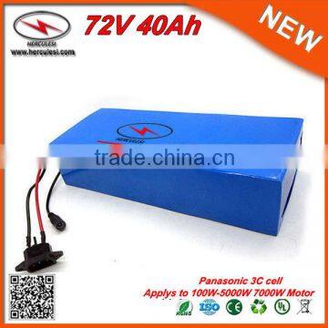 Greenworks Lithium Ion Battery Manufacturers LiFePo4 Battery 72V 40Ah used Panasonic 18650 Cells with 100A BMS for 7000W