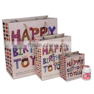 Luxury recyclable birthday cake take away gift paper bag