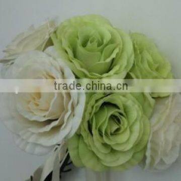 Artificial Wedding Flower Rose Bouquet With 6 Head