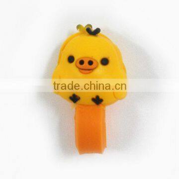 Factory Silicone Earphone Cable Winder Wholesale Rubber Cable Holder Coil