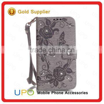 [UPO] For IPhone se Case New Arrival Premium Durable Diamond Leather Flip Phone Case With Wallet Card Slots photo-3