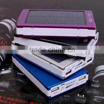 2015 high capacity dual USB 10000mah universal solar power bank for all mobile phone