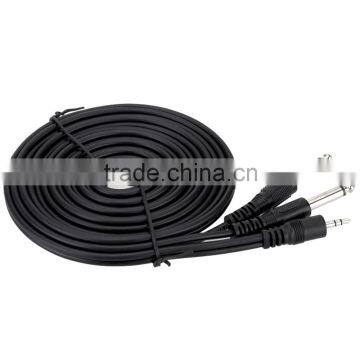 5ft / 1.5m 3.5mm Stereo Male to Dual 6.35mm Mono Male Cable Wire for Computer Mixer Mixing Console photo-5