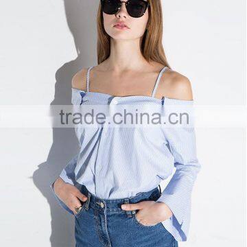 Women's Long Sleeve Loose Fit Off Shoulder Tops photo-4