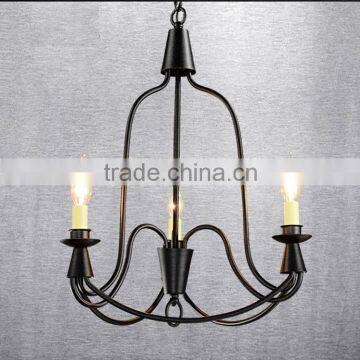 traditional candle chandelier,classic iron 3 light pendant lamp,vintage living room chandelier