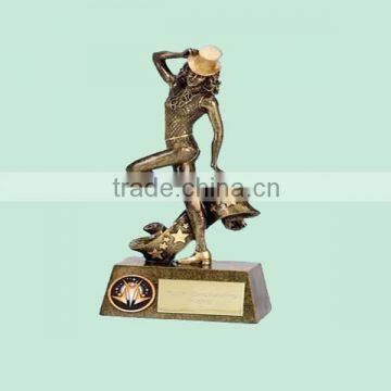 hot sale freestyle sexy girl resin dancing trophy award