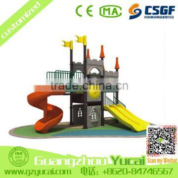 cheap price children outdoor playground plastic slides equipment