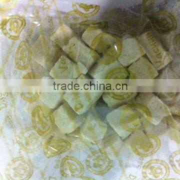 Freeze Dried Thai Durian Dice 8x8mm, 10 x 10mm, 15x15mm from Thailand certified HACCP, ISO 22000 , GMP, HALAL and KOSHER