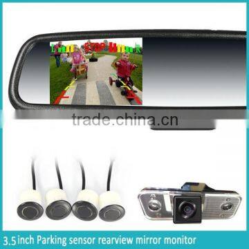 ak2-035lap car rearview mirror monitor germid with Compass&Temp,bluetooth,radar ddetector,automatically reverse diaplay