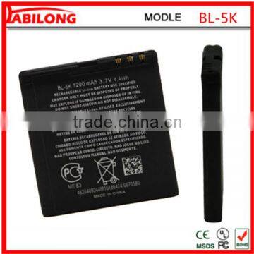 bl-5k 3.7v 1200mAh phone battery for NOKIA C7 N85 N86 C7-00 X7-00 t7 701