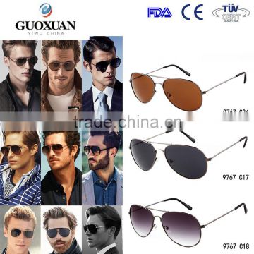 Stocked Colorful Mirrored Small MOQ Laser Logo Pilot Sample for free Fashion Custom logo Sunglasses Mens