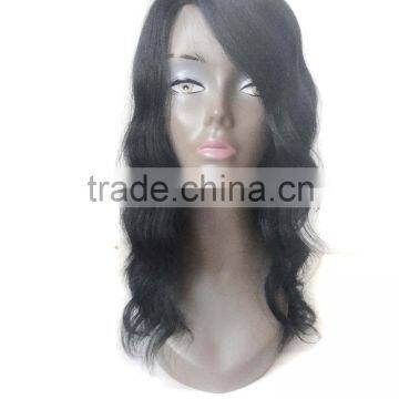 RGH5382 20inch 152g black color lose deep 100% brailian remy mono part 152g HUMAN HAIR LACE WIG