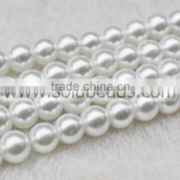 The Store of 4MM White Color Pearl Round Beads Necklace Accessory