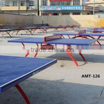 Blue Color Red Frame Table Tennis Table With Portable Post Clip