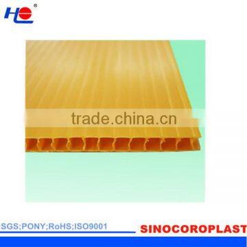 moisturerproof and retardant corrugated fluted plastic sheet