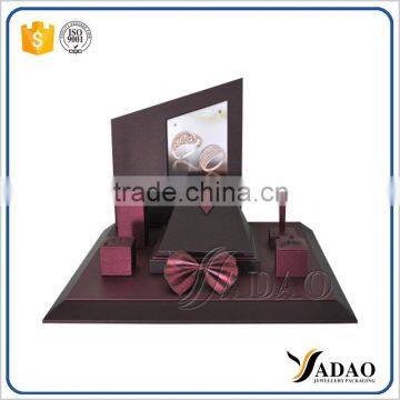 High end customized jewelry display bases wood