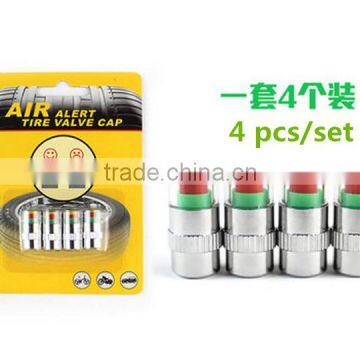 4pcs/pack Car Tyre Tire Pressure Monitor Indicator Valve Stem Cap Sensor 3 Color Eye Alert