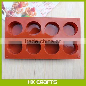 8-Cavity Round Cylinder Silicone Mold for Handmade Soap, Cupcake, Bread, Loaf, Muffin, Brownie, Cornbread, Cheesecake, Pudding photo-3