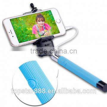 Factory wholesale selfie monopod for iphone wired selfie stick for android