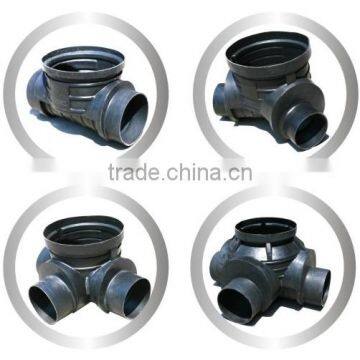 Supply HDPE corrugated drainage pipe connection fitting inspection manhole union