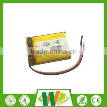 Li-polymer 403040 3.7V 400mAh rechargeble battery for toys