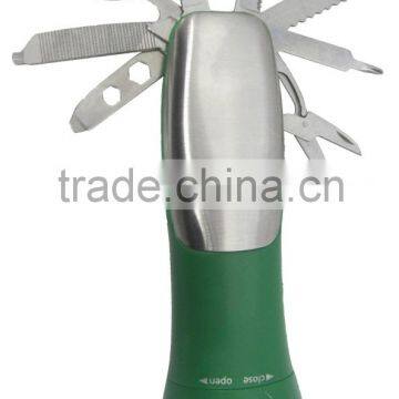 2016 hot sale! Plastic&Aluminium flashlight With 8 different tools led light torch