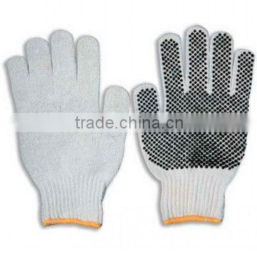 Dot Labor Glove Color Hem dot Glove Construction NaturaI White Factory Knit Work Glove Anti-Slip Plastic Dot Safety