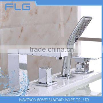 New Arrival High Quality Product FLG409 Lead Free Chrome Finished Cold&Hot Water 5 PCS Bathtub Shower 4 Holes Faucet set